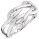 Damen Ring Schlaufe 925 Sterling Silber Silberring