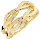 Damen Ring Schlaufe 925 Sterling Silber vergoldet Silberring