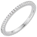 Damen Ring 925 Sterling Silber ca. 49 Zirkonia rundum Silberring