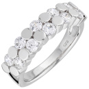 Damen Ring 925 Sterling Silber 10 Zirkonia Silberring
