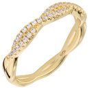 Damen Ring geflochten 925 Sterling Silber vergoldet 40 Zirkonia Silberring