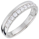 Damen Ring 925 Sterling Silber 11 Zirkonia Silberring