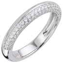 Damen Ring 925 Sterling Silber 48 Zirkonia Silberring
