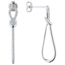Ohrhänger Schlaufe 925 Sterling Silber 70 Zirkonia