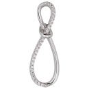 Anhänger Schleife 925 Sterling Silber 26 Zirkonia Silberanhänger