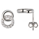 Ohrstecker Kreise 925 Sterling Silber 22 Zirkonia