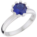 Damen Ring 925 Sterling Silber 1 blauer Spinell Silberring
