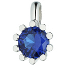 Anhänger 925 Sterling Silber 1 Spinell blau Silberanhänger