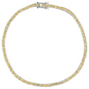 Armband Tennisarmband 925 Sterling Silber 84 Zirkonia gelb 19 cm