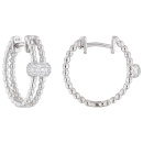 Creolen 925 Sterling Silber 38 Zirkonia Silberohrringe