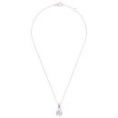 Collier 925 Sterling Silber Blautopas Zirkonia 45 cm Silberkette