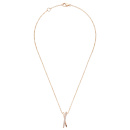 Collier 925 Sterling Silber vergoldet mit 16 Lab-Grown-Diamanten 0,08ct. 45 cm