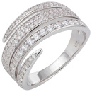 Damen Ring 925 Sterling Silber 95 Zirkonia Silberring