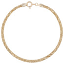 Armband 925 Sterling Silber vergoldet diamantiert 19 cm